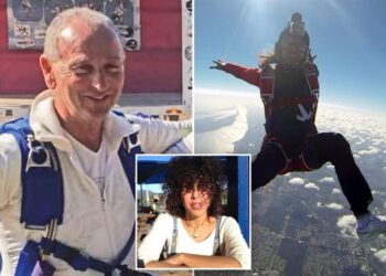 Skydivers plunge to their death after parachutes tangled in mid-air