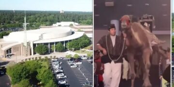 Shocking video shows camel kick woman in face, knocking her out at Texas megachurch Christmas celebration