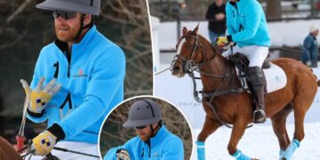 Prince Harry injures his hand at Snow Polo in Aspen