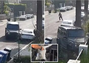 Mom crashes G-Wagon into alleged burglars’ car after panicked call from her LA home