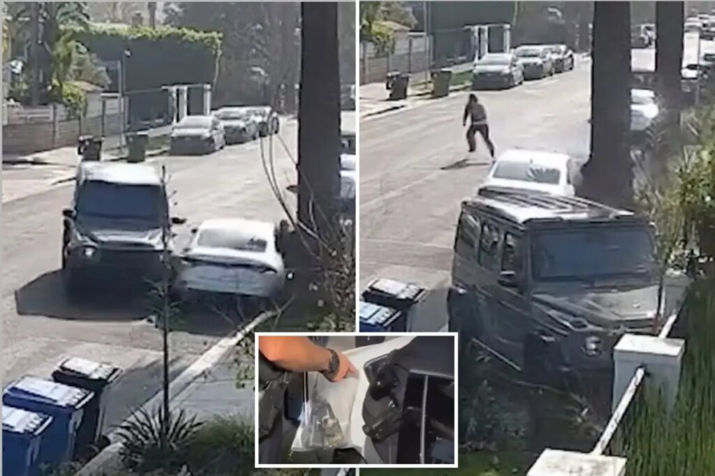 Mom crashes G-Wagon into alleged burglars’ car after panicked call from her LA home