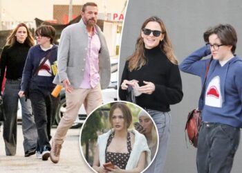 Ben Affleck reunites with ex Jennifer Garner for theater outing on same day as Jennifer Lopez shopping trip 