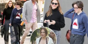 Ben Affleck reunites with ex Jennifer Garner for theater outing on same day as Jennifer Lopez shopping trip 