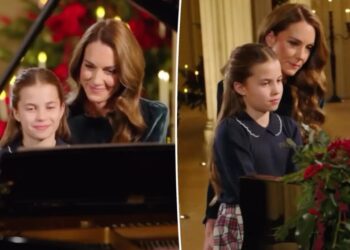 Watch Kate Middleton and Princess Charlotte play surprise piano duet for Christmas carol service