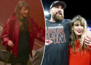 Taylor Swift arrives at Travis Kelce’s Kansas City Chiefs game on Christmas Day