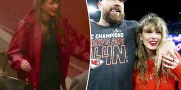 Taylor Swift arrives at Travis Kelce’s Kansas City Chiefs game on Christmas Day