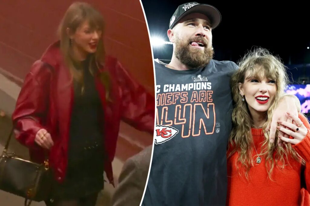Taylor Swift arrives at Travis Kelce’s Kansas City Chiefs game on Christmas Day
