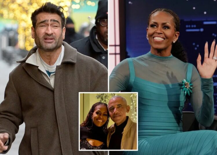 Marvel star Kumail Nanjiani addresses bizarre Michelle Obama affair rumor — after someone alerted his wife