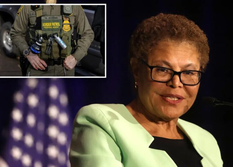 LA Mayor Karen Bass calls it ‘sad’ that Hispanics are joining Border Patrol – suggests they’re desperate for money 