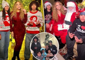 Mariah Carey’s twins, 14, look all grown up in Christmas photo without dad Nick Cannon