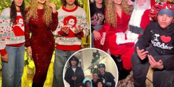 Mariah Carey’s twins, 14, look all grown up in Christmas photo without dad Nick Cannon
