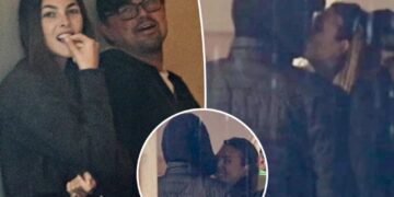 Leonardo DiCaprio and Vittoria Ceretti share sweet kiss in rare PDA moment