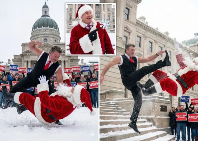 Indiana GOP senator causes uproar with AI images of himself clobbering Santa — then calls critics ‘snowflakes’