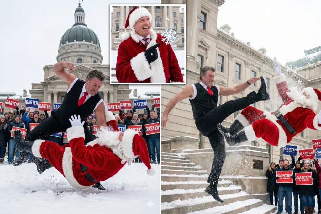 Indiana GOP senator causes uproar with AI images of himself clobbering Santa — then calls critics ‘snowflakes’