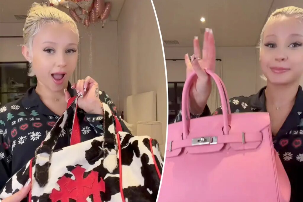 Alabama Barker shows off insane $200K Christmas haul — including $15K Chrome Hearts duffle bag