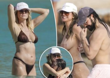 Heidi Klum ditches bikini top to cozy up to husband Tom Kaulitz during St. Barths vacation