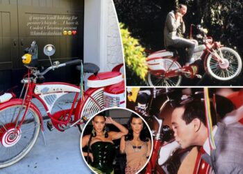 Kim Kardashian gifts sister Kourtney Pee-wee Herman’s iconic bicycle after it sells in auction for $125K