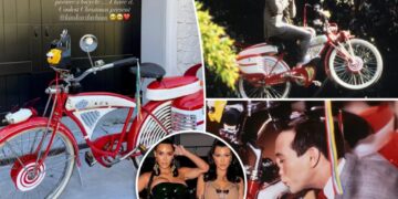 Kim Kardashian gifts sister Kourtney Pee-wee Herman’s iconic bicycle after it sells in auction for $125K