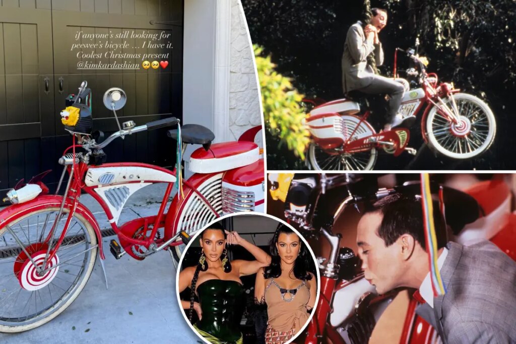 Kim Kardashian gifts sister Kourtney Pee-wee Herman’s iconic bicycle after it sells in auction for $125K