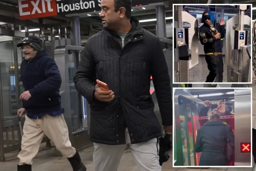 MTA’s new subway gates blasted as ‘easy to beat’ as man with cane among fare jumpers