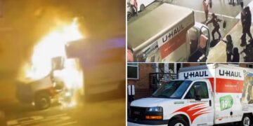 U-Haul set on fire during wild San Francisco illegal sideshow