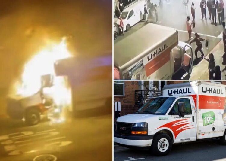 U-Haul set on fire during wild San Francisco illegal sideshow
