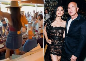 Watch Jeff Bezos and Lauren Sanchez party in St. Barts