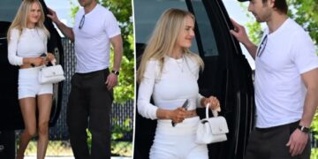 Glen Powell and Michelle Randolph jet off to Miami for the holidays