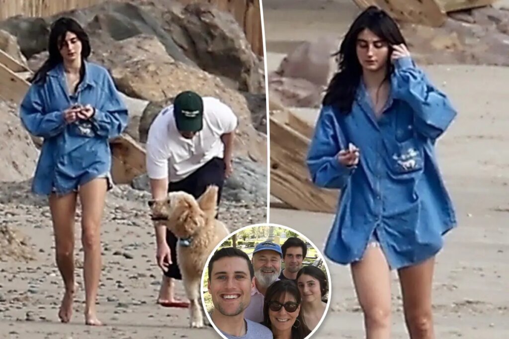 Romy Reiner looks solemn on beach walk with boyfriend after parents’ Rob and Michele’s murders