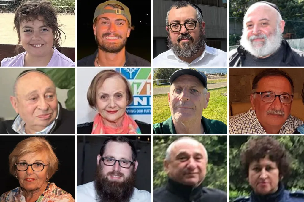 Twelve of the 15 people killed in the shooting at Bondi Beach in Sydney, Australia, on Dec. 14, 2025.