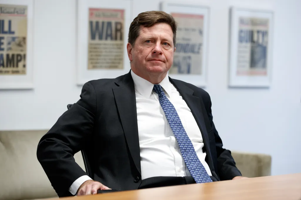 United States Attorney for the Southern District of New York Jay Clayton sitting at a table.