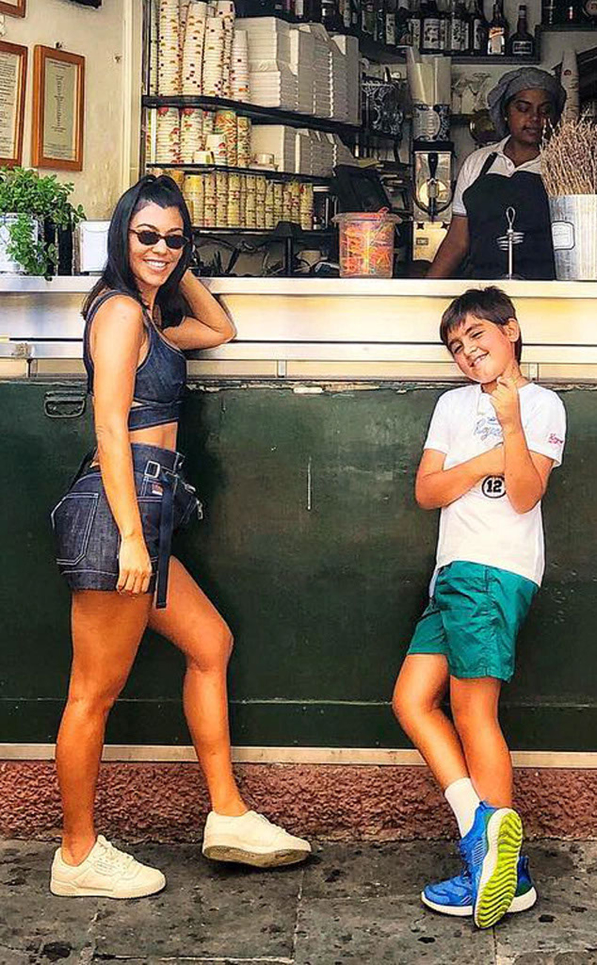 Kourtney Kardashian poses on instagram with son Mason 