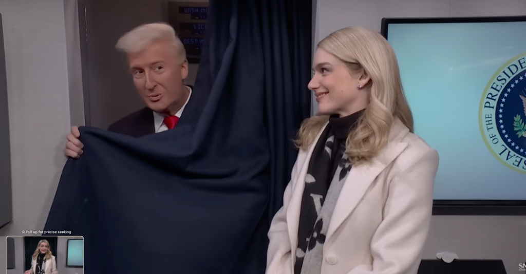 On ‘Saturday Night Live,’ President Trump Blows Up a Familiar Sleigh
