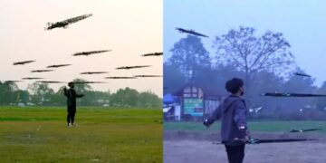 Chinese Man Unleashes Swarm of Flying Swords