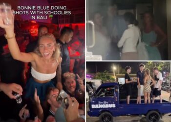 Adult star Bonnie Blue detained by police in Bali during ‘Bangbus tour’ stunt