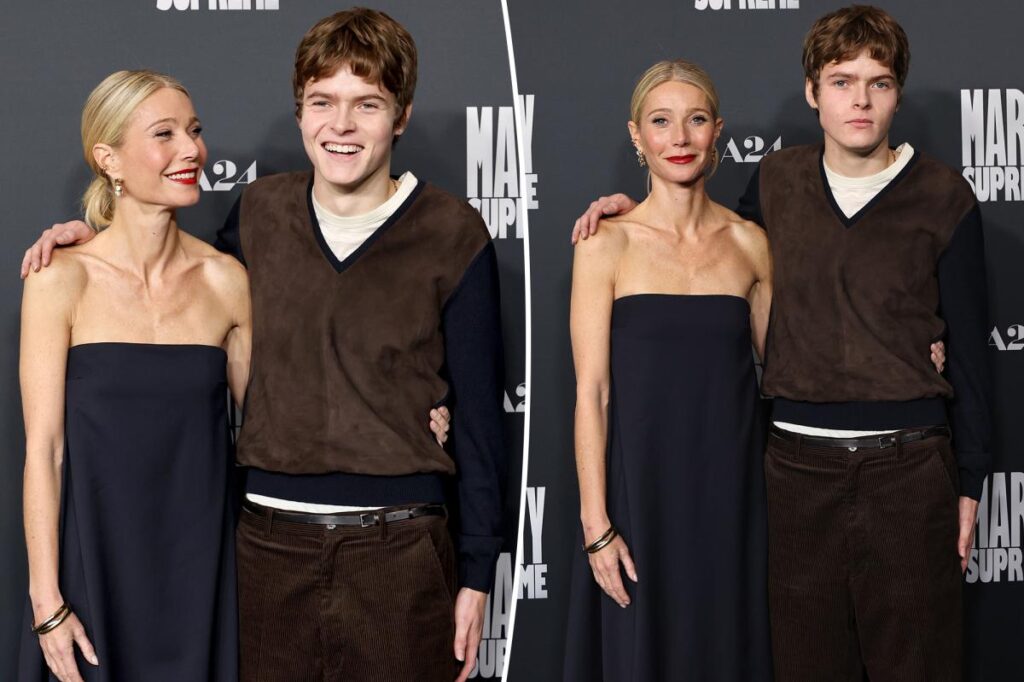 Gwyneth Paltrow’s son, Moses, makes red carpet debut to support mom at ‘Marty Supreme’ premiere