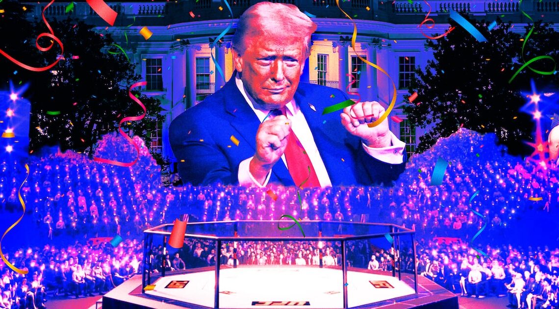 Trump to Build Arena on White House Grounds for His Birthday Brawl