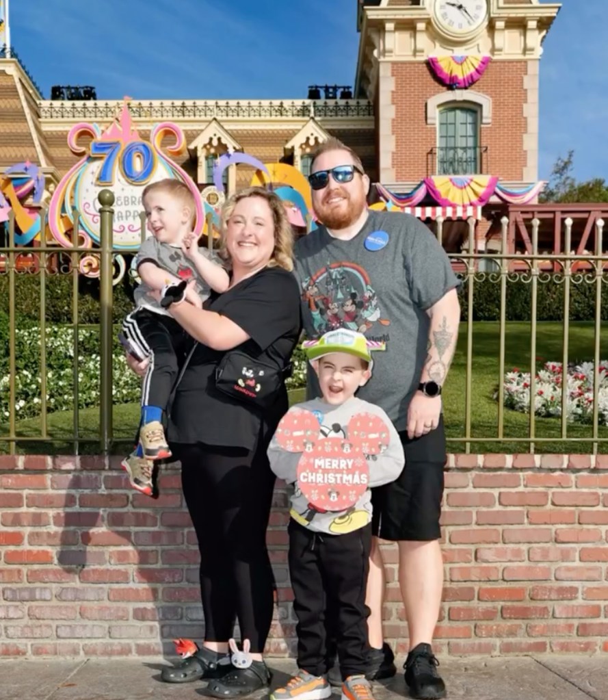 Jada Bafus with her husband and sons