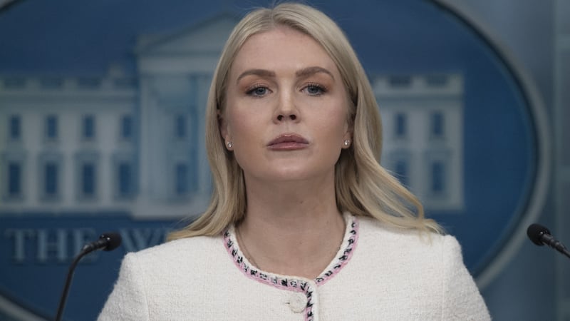 White House Press Secretary Karoline Leavitt speaks at the White House press briefing room in Washington DC, United States, on October 23, 2025.