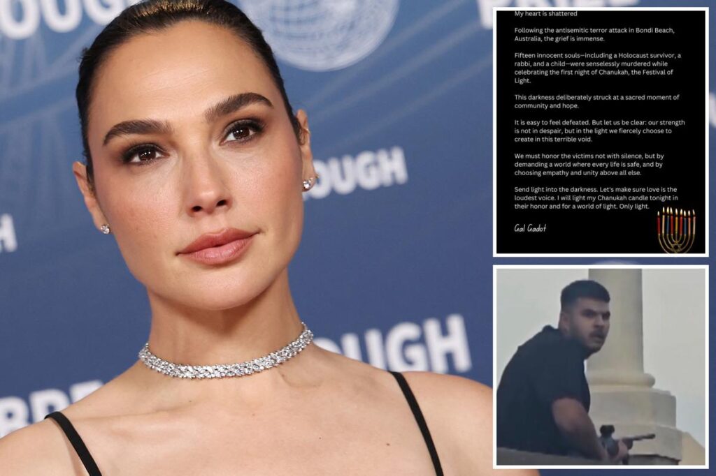 Gal Gadot ‘shattered’ as stars condemn deadly Bondi Beach terror attack at Hanukkah celebration