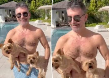 Shirtless Simon Cowell, 66, shows off his toned body after breaking down intense diet