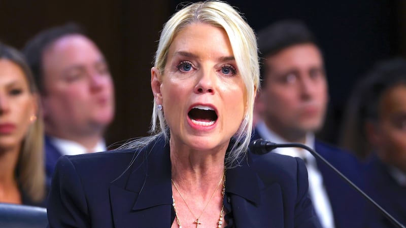 Attorney General Pam Bondi testifies before the Senate Judiciary Committee in the Hart Senate Office Building on Capitol Hill on October 07, 2025 in Washington, DC.