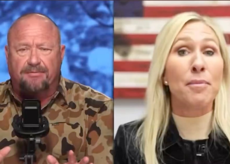 MTG’s Furious ‘Cult’ Trump Rant in Front of Alex Jones