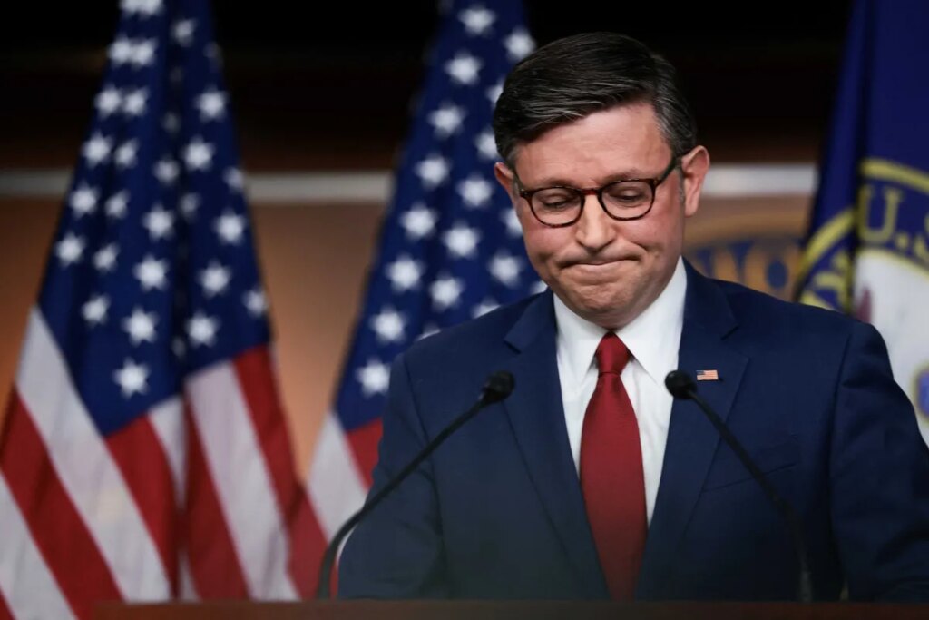 Mike Johnson roasted for swearing he hasn’t lost control of House: ‘If you have to say it’