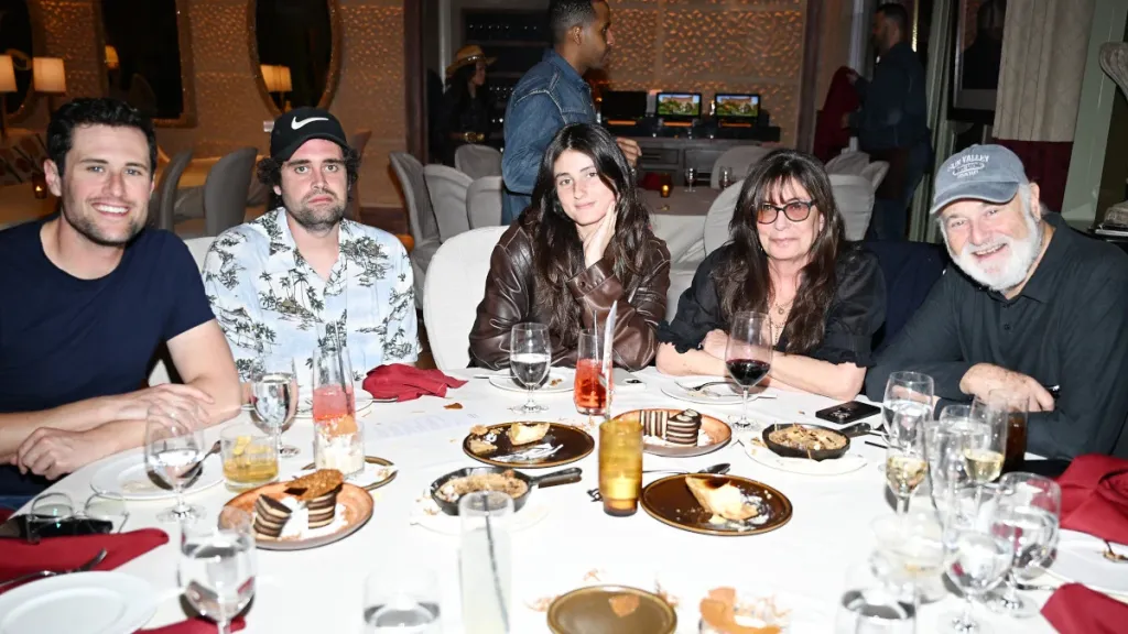 Jake Reiner, Nick Reiner, Romy Reiner, Michele Singer Reiner and Rob Reiner in 2024