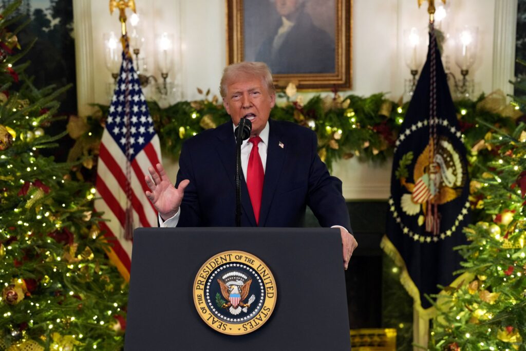 Fast, harsh, alone: Trump beams into prime time with uncertain results