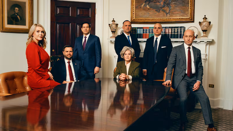 Vanity Fair's cover photo of the Trump administration officials
