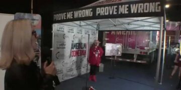 Tent where Charlie Kirk was murdered recreated at Turning Point convention — for selfies