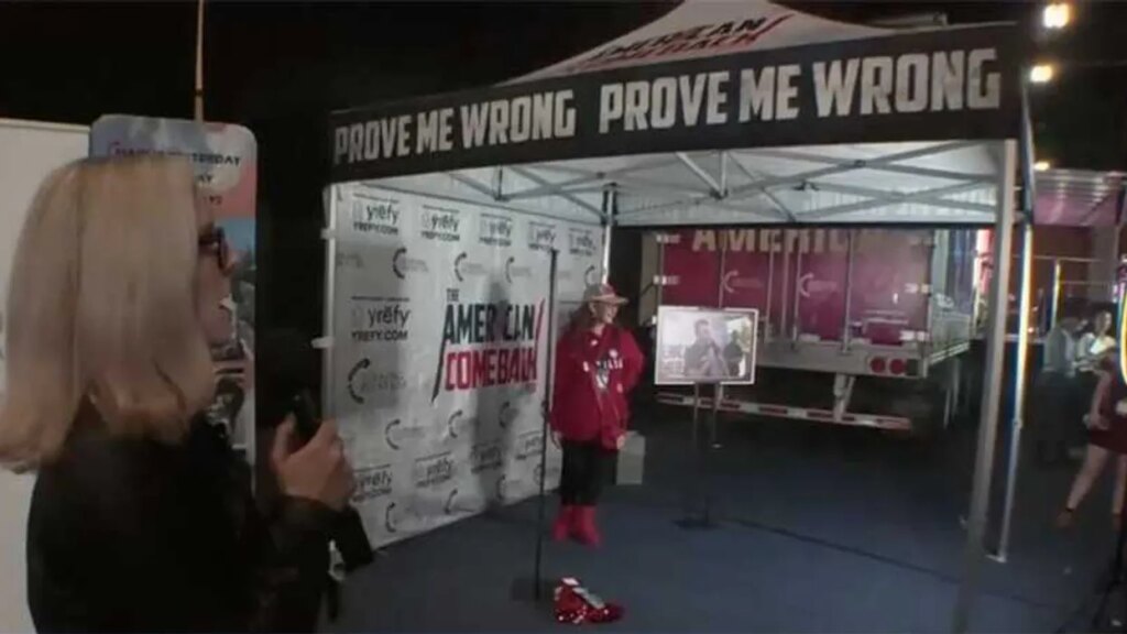 Tent where Charlie Kirk was murdered recreated at Turning Point convention — for selfies
