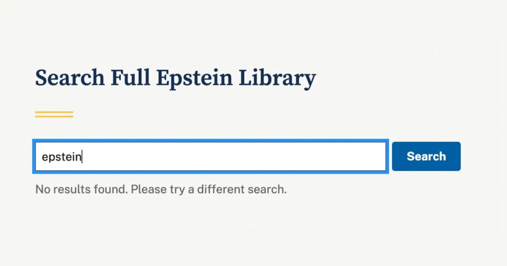 The Epstein Files Release Website Is Completely Busted